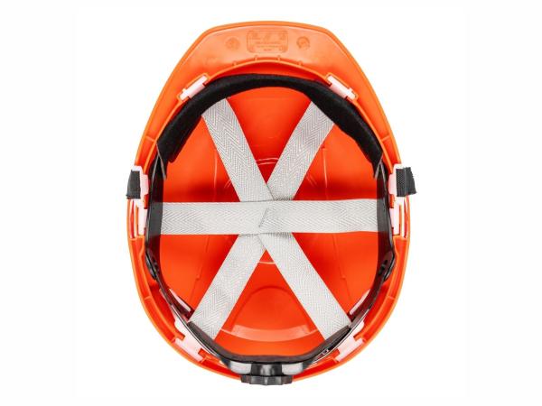 Nitras Head Protect 9500 Schutzhelm mit Größenregulierung und Kinnriemen, orange